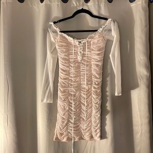 Mini Off the Shoulder Body Con Dress